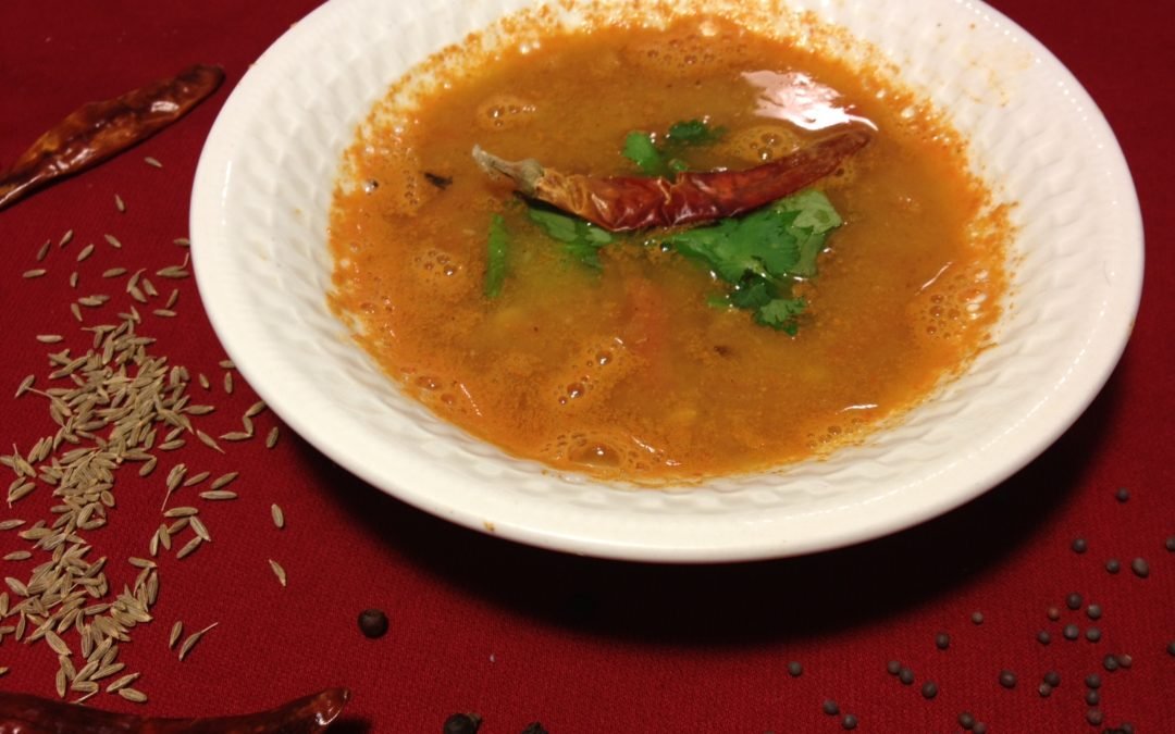 My spicy Tomato Soup with Lentils & Freshly ground black peppercorns