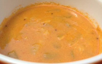 Spicy Lentil Soup called “Sambhar from the Southern part of India